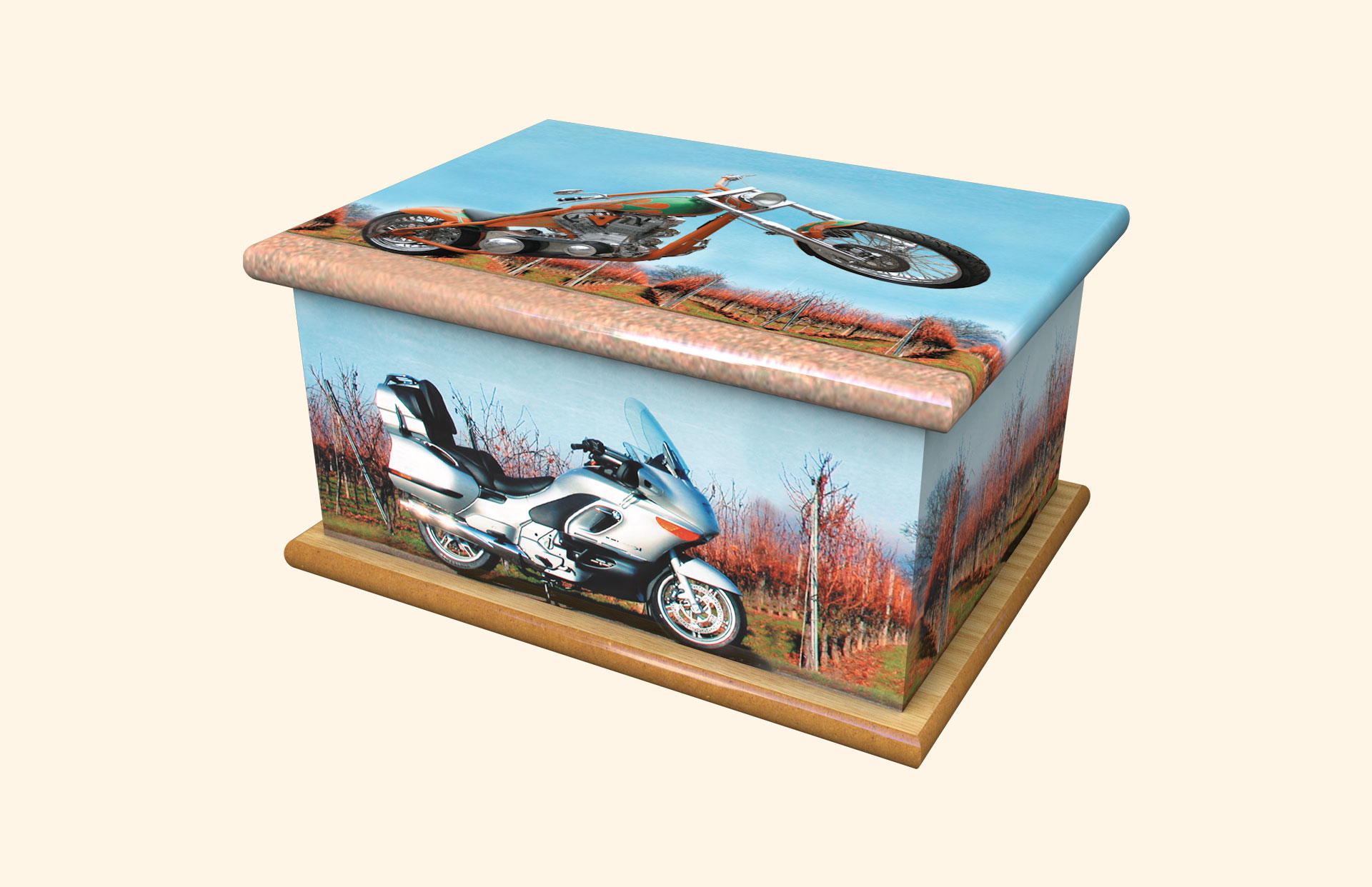 Easy Rider adult ashes casket